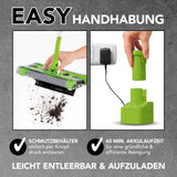 Swivel Sweeper G 2 Akkubesen kabellos mit leicht entleerbarem Schmutzbehälter und 60 Min. Akkulaufzeit für flexibles Putzen.