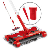 Swivel Sweeper G 2 Akkubesen kabellos in Rot mit 4 rotierenden Bürsten und 360° drehbarem Knickgelenk für flexibles Reinigen.