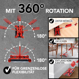 Swivel Sweeper G 2 Akkubesen kabellos mit 360° Rotation für flexible Reinigung unter Möbeln, an Ecken und Kanten mit rotierenden Bürsten.
