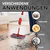 Swivel Sweeper G 2 Akkubesen kabellos mit 4 rotierenden Bürsten entfernt Tierhaare, Krümel und Staub effektiv vom Boden.
