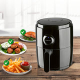 GOURMETmaxx Digitale Heißluft-Fritteuse schwarz, 1400 W, 3 Liter, mit 6 Programmen und Touchdisplay für fettarmes Frittieren.