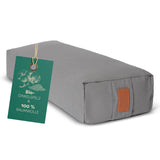 #DoYourYoga Yoga-Bolster Paravati gefüllt mit Bio-Dinkelspelz, 67 x 22 x 13 cm, Zementgrau, waschbarer Bezug