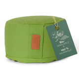 #DoYourYoga Yoga-Kissen Vishnu Rund 30x30x15 cm, gefüllt mit Bio-Dinkelspelz, hellgrün, waschbarer Baumwollbezug, vielseitig einsetzbar.