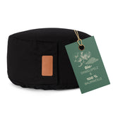 #DoYourYoga Yoga-Kissen Vishnu, rund 30x30x15 cm, Schwarz, gefüllt mit Bio-Dinkelspelz und 100% Baumwolle-Bezug.