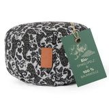 #DoYourYoga Yoga-Kissen Vishnu rund 30x30x15 cm, gefüllt mit Bio-Dinkelspelz, Bezug 100% Baumwolle, Weiß-Schwarz Style 3.