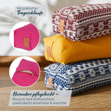 #DoYourYoga Yoga-Bolster Paravati in Pink, gefüllt mit Bio-Dinkelspelz, 67 x 22 x 13 cm, pflegeleichter abnehmbarer Bezug mit Reißverschluss.