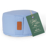 #DoYourYoga Yoga-Kissen Vishnu rund, gefüllt mit Bio-Dinkelspelz, 100% Baumwolle, 30x30x15 cm, Lavendel, waschbar