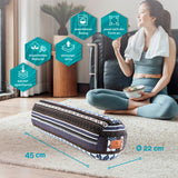 #DoYourYoga Yoga-Bolster Tarik mit Bio-Dinkelspelz, 68 x 22 x 22 cm, waschbarer Bezug, atmungsaktiv, ergonomisch, wärmespeichernd