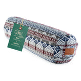 #DoYourYoga Yoga-Bolster Tarik, 68x22x22 cm, gefüllt mit Bio-Dinkelspelz, Bezug aus Baumwolle mit indischem Design-Muster.