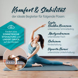 #DoYourYoga Yoga-Bolster Tarik mit Bio-Dinkelspelz, 68x22x22 cm, Komfort und Stabilität für Yoga- und Meditationsposen.