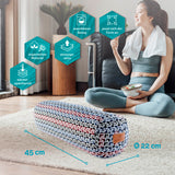 #DoYourYoga Yoga-Bolster Tarik mit Bio-Dinkelspelz, 68x22x22 cm, atmungsaktiv, waschbarer Bezug, wärmespeichernd, formanpassend.