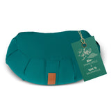 #DoYourYoga Yoga-Kissen Ganesh Halbmond 45x30x14 cm Dunkelgrün mit Bio-Dinkelspelzfüllung und 100% Baumwollbezug.