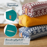 #DoYourYoga Yoga-Bolster Paravati dunkelgrün, gefüllt mit Bio-Buchweizenschalen, pflegeleicht mit abnehmbarem Reißverschlussbezug, 67 x 22 x 13 cm