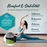 #DoYourYoga Yoga-Kissen Vishnu rund 30x30x15 cm hellgrün, gefüllt mit Bio-Buchweizenschalen, für Yoga und Pilates geeignet.