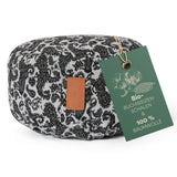 #DoYourYoga Yoga-Kissen Vishnu rund 30x30x15 cm mit Bio-Buchweizenschalenfüllung und Baumwollbezug, Style 3 Weiß-Schwarz