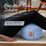 #DoYourYoga Yoga-Kissen Vishnu rund 30x30x15 cm mit Bio-Buchweizenschalenfüllung, ideal für Yoga, Pilates und Meditation.
