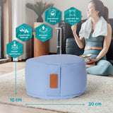 #DoYourYoga Yoga-Kissen Vishnu rund 30x30x15 cm, Bio-Buchweizenschalen gefüllt, waschbarer Bezug, atmungsaktiv, wärmespeichernd, formanpassend.