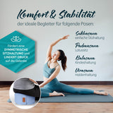 #DoYourYoga Yoga-Kissen Vishnu rund 30x30x15 cm mit Bio-Buchweizenschalen, ideal für unterstützende Yoga-Posen und Komfort.