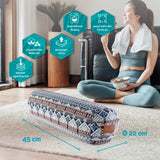 #DoYourYoga Yoga-Bolster Tarik mit Bio-Buchweizenschalen, 68x22x22 cm, waschbarer Bezug, atmungsaktiv, wärmespeichernd, organisches Material, passt sich der Form an