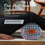#DoYourYoga Yoga-Bolster Tarik mit Bio-Buchweizenschalen, 68x22x22 cm, Meditationskissen für Yoga, Pilates und Wirbelsäulenstabilität.