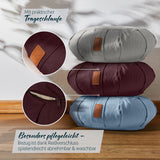 #DoYourYoga Yoga-Kissen Ganesh Halbmond 45x30x14 Braun mit abnehmbarem, waschbarem Bezug aus 100% Baumwolle, gefüllt mit Bio-Buchweizenschalen.