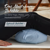 #DoYourYoga Yoga-Kissen Ganesh mit Bio-Buchweizenschalen, Halbmondform 45x30x14 cm, Bezug 100% Baumwolle, waschbar, Lavendel.