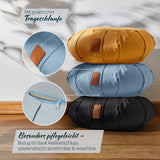 #DoYourYoga Yoga-Kissen Ganesh Halbmond 45x30x14 cm aus Bio-Buchweizenschalen mit waschbarem Baumwollbezug und praktischem Tragegriff