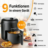 GOURMETmaxx Heißluftfritteuse 2,3 l mit 9 Funktionen zum fettarmen Frittieren, Grillen, Backen, Braten und mehr.