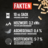 LANDMANN Grillpellets Kirschholz 10 kg Sack mit hoher Heizkraft, wenig Asche und optimaler Restfeuchte für sauberes Grillen.