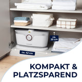 CLEANmaxx Hemdenbügler PRO mit Hosenaufsatz – kompakt, platzsparend, 42x25 cm, vollautomatisch trocknet und bügelt Kleidung.