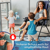 EASYmaxx Sonnenschirm mit UV-Schutz rechteckig 230 x 140 cm grau, ideal für kleine Balkone, Handkurbel, windstabil und platzsparend.