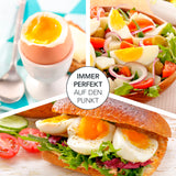 GOURMETmaxx Eierkocher Kompakt 2.0 schwarz matt – perfektes Frühstücksei weich, mittel oder hart, einfach und kompakt zubereitet.