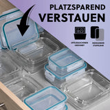 GOURMETmaxx Glas-Frischhaltedosen Klick-it - 725 ml stapelbar, spülmaschinengeeignet, aromafrisch with sicherem 4-fach-Klick-Verschluss.