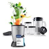 GOURMETmaxx Mixer Mr. Magic 18-tlg. schwarz mit 9 Funktionen zum Mixen, Rühren, Entsaften und Zerkleinern in der Küche.