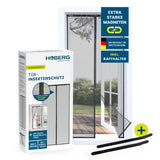 HOBERG Insektenschutzvorhang mit XXL-Magnetbändern 100x210 cm, luftdurchlässig, selbstschließend und leicht zu montieren.