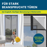 HOBERG Insektenschutzvorhang - mit XXL-Magnetbändern - 80 x 210 cm, strapazierfähig für stark beanspruchte Türen bei Wetterseite.