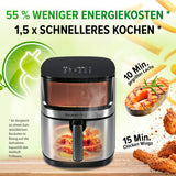 GOURMETmaxx Digitale Heißluftfritteuse mit Touchdisplay & Timerfunktion – energiesparend, schnelles Kochen, 7,5 l Fassungsvermögen.