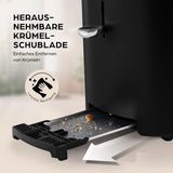 GOURMETmaxx Toaster, 2 Scheiben mit herausnehmbarer Krümelschublade für leichte Reinigung und Komfort in modernem Design.