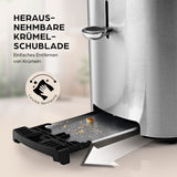 GOURMETmaxx Toaster, 2 Scheiben mit herausnehmbarer Krümelschublade für einfache Reinigung und Komfort in modernem Design.