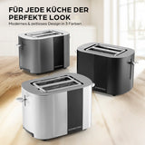 GOURMETmaxx Toaster, 2 Scheiben mit modernem Design, 6 Bräunungsgraden, Touchscreen und Brötchenaufsatz in drei Farben.