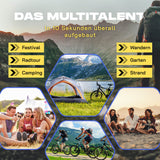 Where Tomorrow Pop Up Zelt - 3-Personen-Zelt mit Doppeltür, ultrakurzer Aufbau, wasserdicht und moskitonetzgeschützt in Grau.