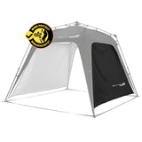 Where Tomorrow Pop Up Pavillon Gartenzelt Seitenwand Schwarz aus 190T Polyester, wind- und wetterschutzbeschichtet für langlebigen Schutz.