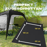 Where Tomorrow Pop Up Pavillon Gartenzelt - Seitenwand Schwarz, 190T Polyester, wind- und wettergeschützt, 132x155x231 cm.