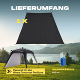 Where Tomorrow Pop Up Pavillon Gartenzelt - Seitenwand Schwarz aus 190T Polyester, PU-beschichtet, wetterfest, passend für alle Pavillons.