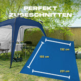 Where Tomorrow Pop Up Pavillon Gartenzelt Seitenwand Blau aus langlebigem 190T Polyester, PU-beschichtet, wetterfest und passgenau zugeschnitten.