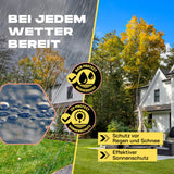 Where Tomorrow Pop Up Pavillon Gartenzelt - Seitenwand Blau, wetterfest, 190T Polyester, PU-beschichtet, Schutz vor Regen, Schnee und Sonne.