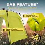 Where Tomorrow Pop Up Pavillon Gartenzelt Seitenwand Grün aus 190T Polyester, wind- und wettergeschützt, passend für alle Where Tomorrow Pavillons.