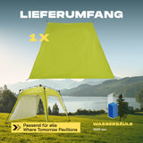 Where Tomorrow Pop Up Pavillon Gartenzelt Seitenwand Grün aus hochwertigem 190T Polyester, wetterfest und passend für alle Where Tomorrow Pavillons.