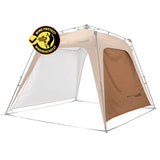 Where Tomorrow Pop Up Pavillon Gartenzelt - Seitenwand Kamelbraun aus langlebigem 190T Polyester, PU-beschichtet, wind- und wettergeschützt.