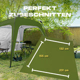 Where Tomorrow Pop Up Pavillon Gartenzelt Seitenwand Dunkelgrün aus hochwertigem 190T Polyester, wasserabweisend und winddicht, Maße 155x132x231 cm